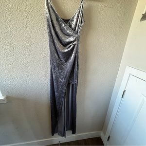 Long short velvet silver dress SZ Small